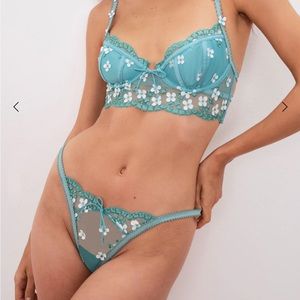 For Love and Lemons Daisy Embroidered Thong